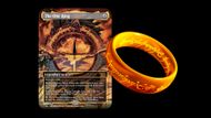 The One Ring card from Magic The Gathering + The One Ring from The Lord of the Rings | Images via: Wizards of the Cost/Warner